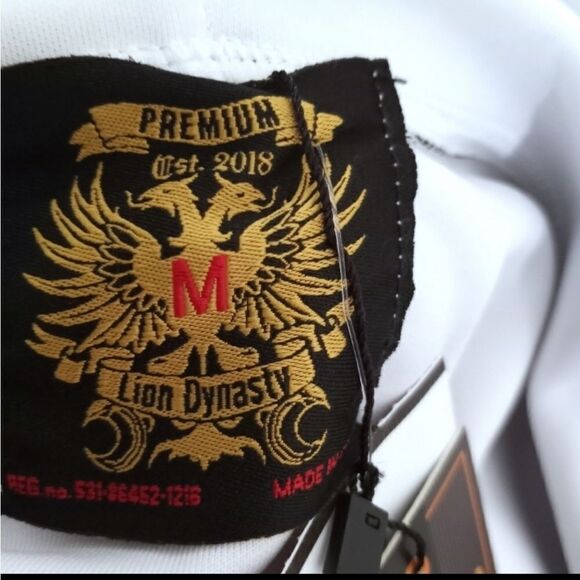 LION DYNASTY WHITE & BLACK KING HOODIE SZ.M NWT - Picture 4 of 7